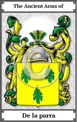 De la parra Family Crest Download (JPG)  Book Plated - 150 DPI